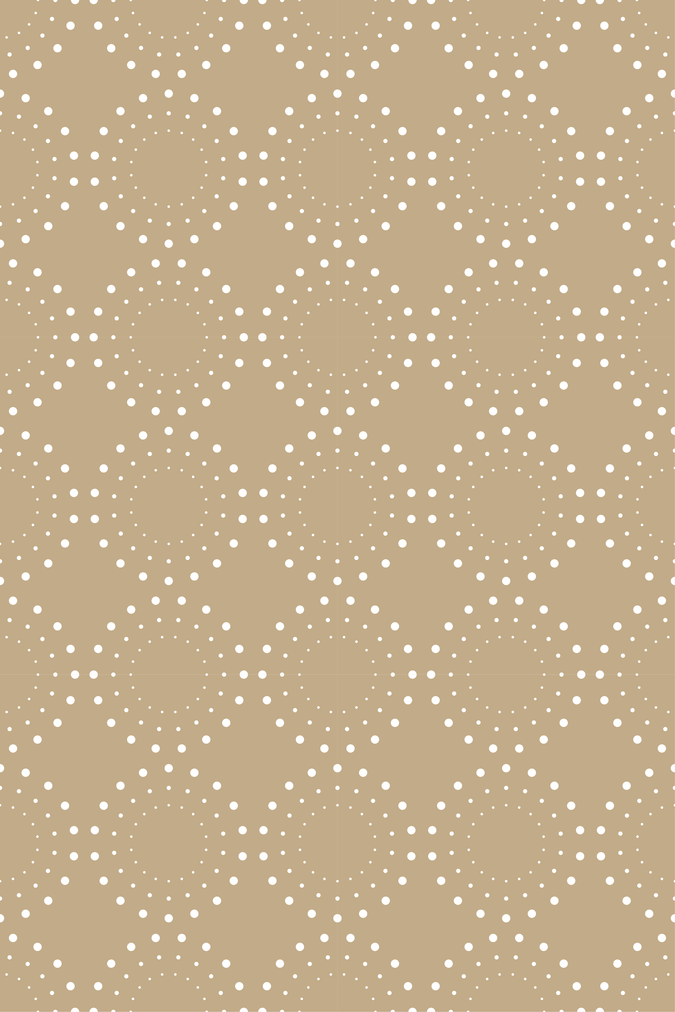 Nordic vinyl rug light beige with white circles - TenStickers
