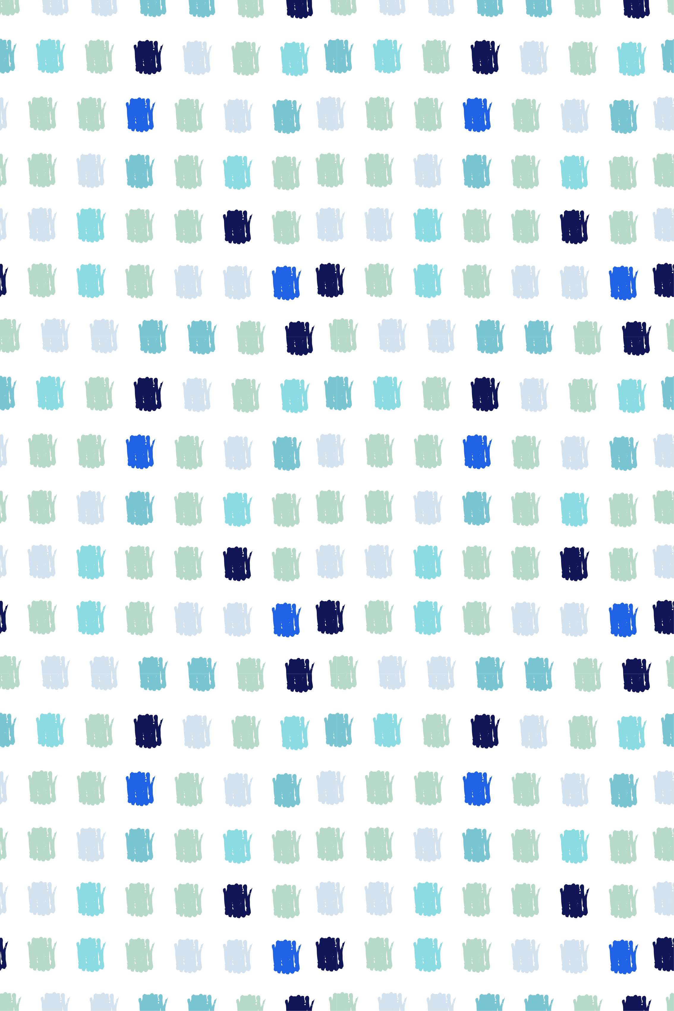Nordic vinyl rug with blue paint strokes - TenStickers