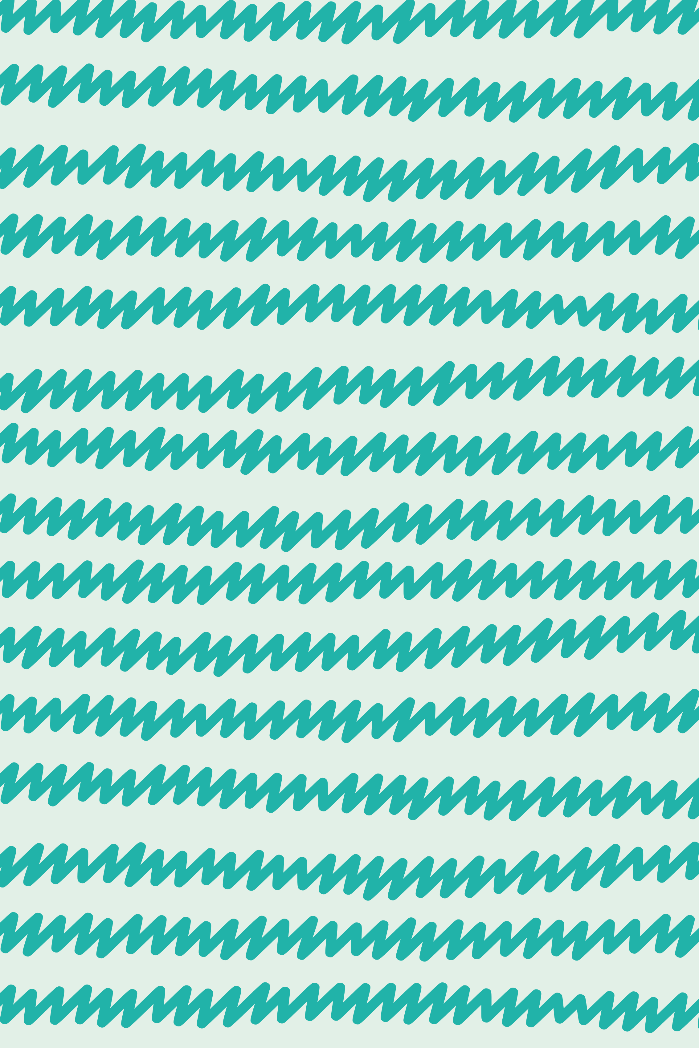 Nordic vinyl rug in aquamarine and white zigzag - TenStickers