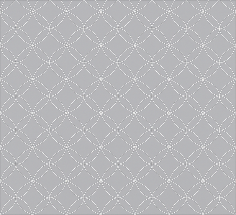 Nordic vinyl rug in grey geometric floral design - TenStickers