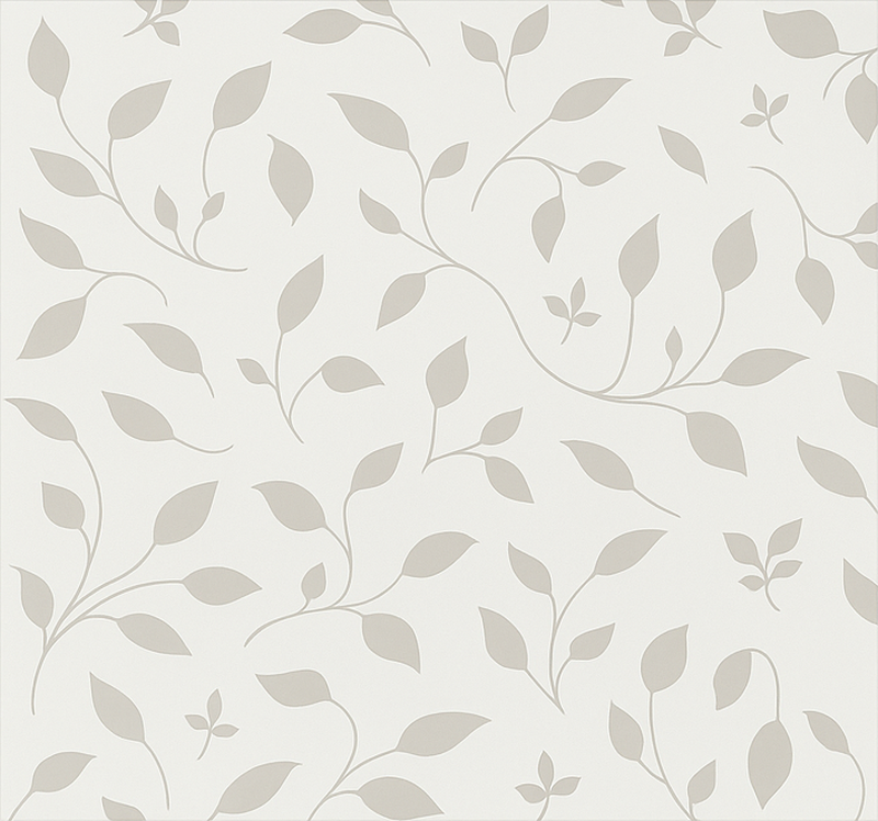 Nordic vinyl rug with soothing leaf floral design - TenStickers