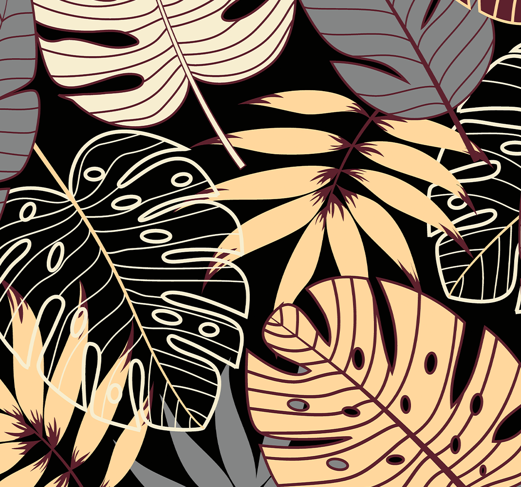 Nature vinyl rug vintage jungle wallpaper design - TenStickers