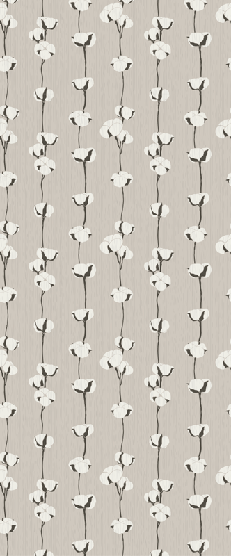 Nature vinyl rug "new nostalgia" cotton flowers - TenStickers