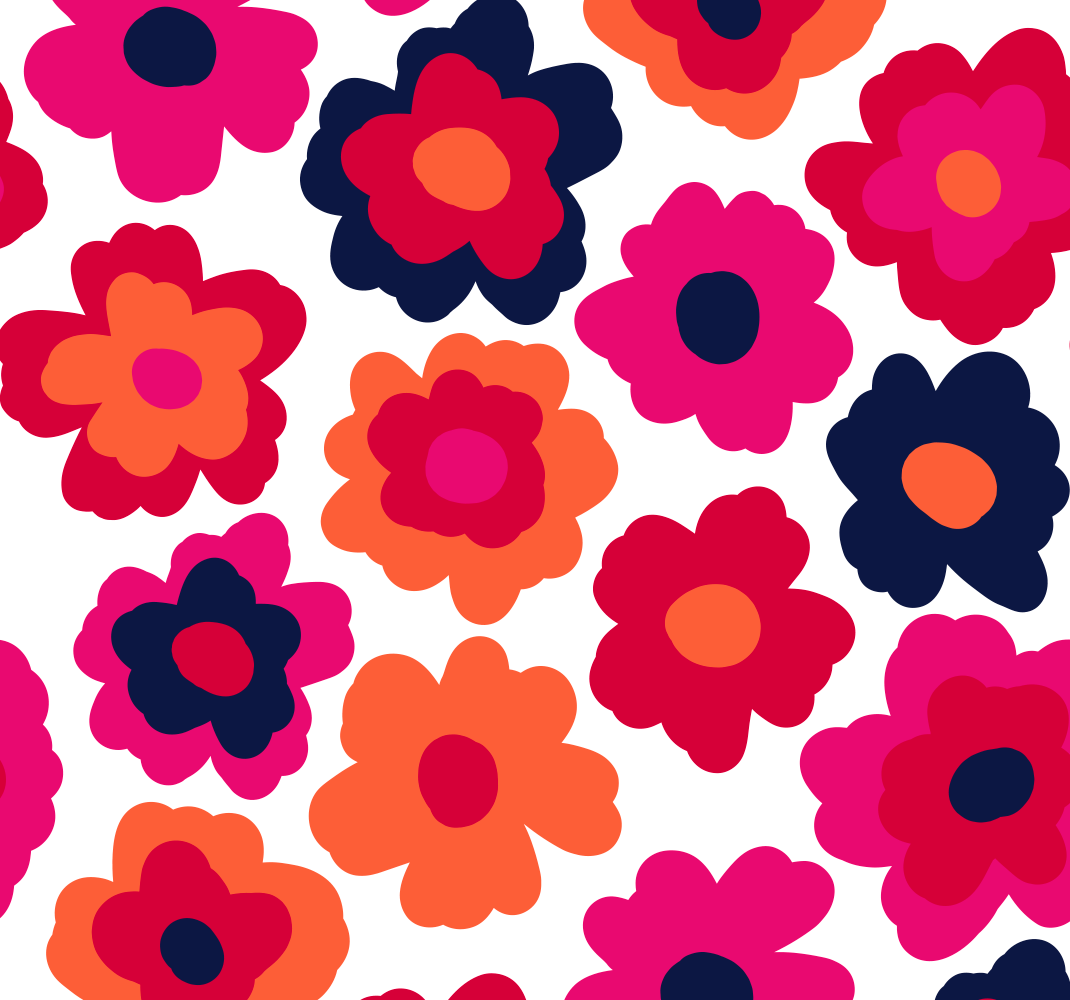 Nature vinyl rug red poppy design - TenStickers