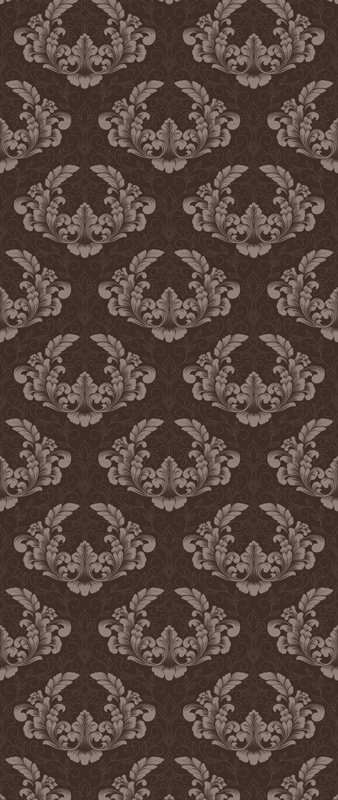 Vintage vinyl rug with continuous damask design - TenStickers