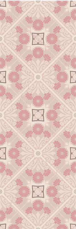 Vintage vinyl rug with pastel retro design - TenStickers