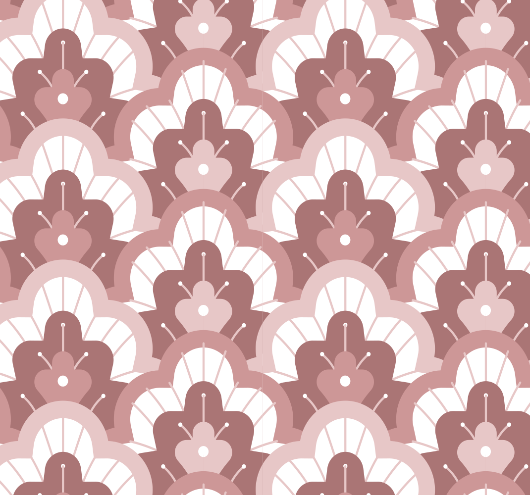 Vintage vinyl rug in vintage pink wallpaper - TenStickers