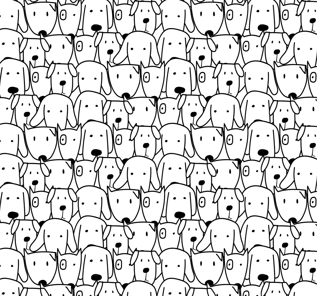 Animal vinyl rug with adorable dog design - TenStickers