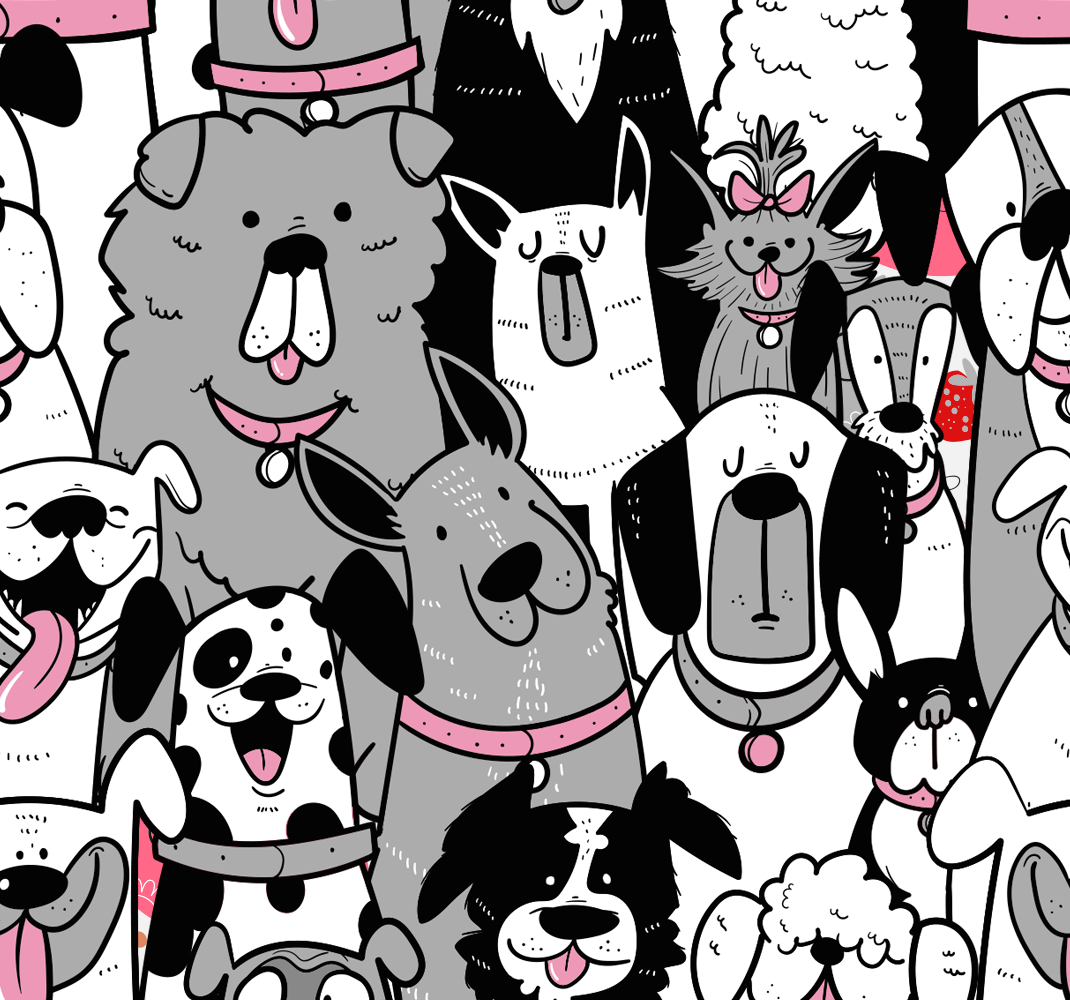 Animal vinyl rug featuring dog outline design - TenStickers