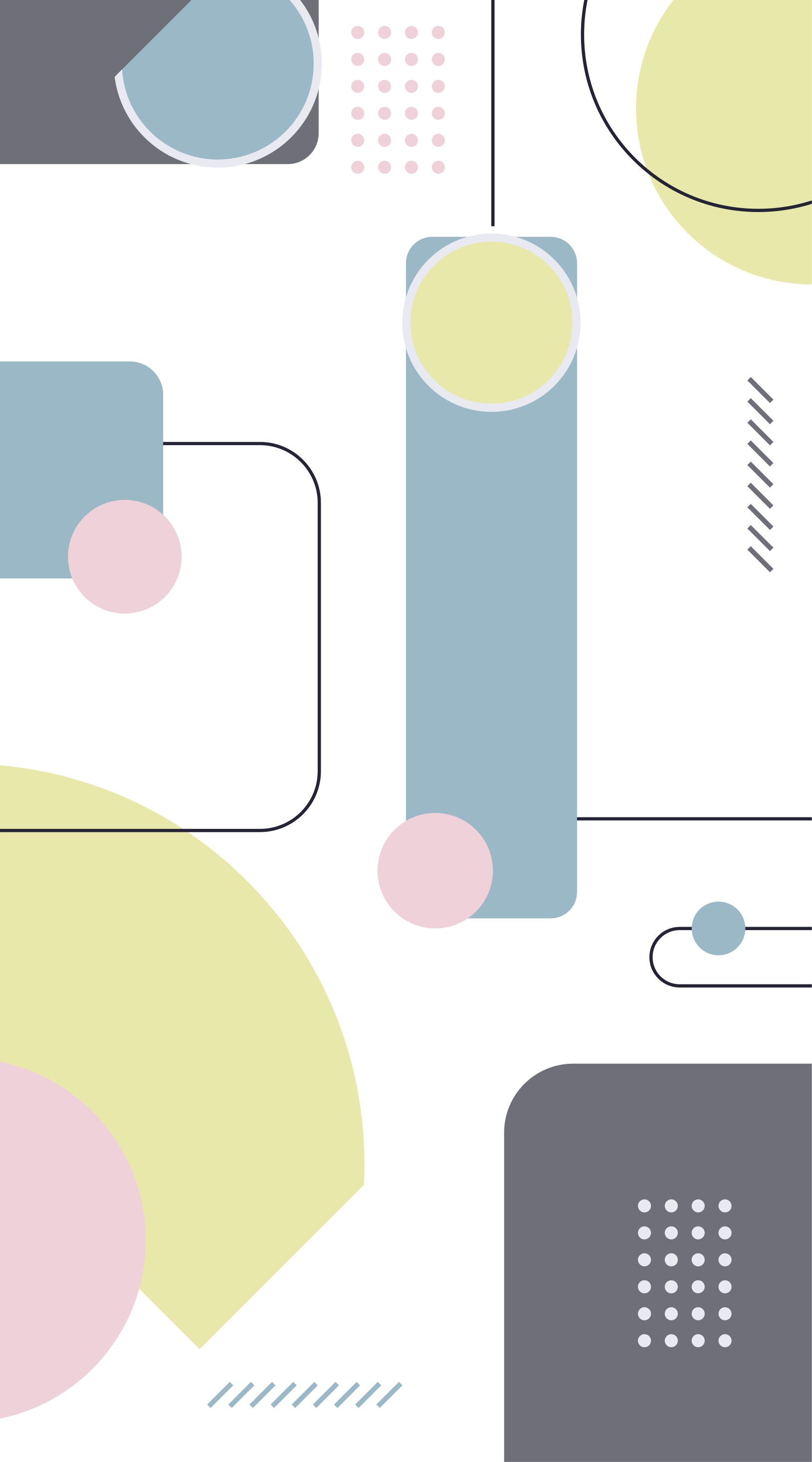 Modern vinyl rug with pastel geometric design - TenStickers