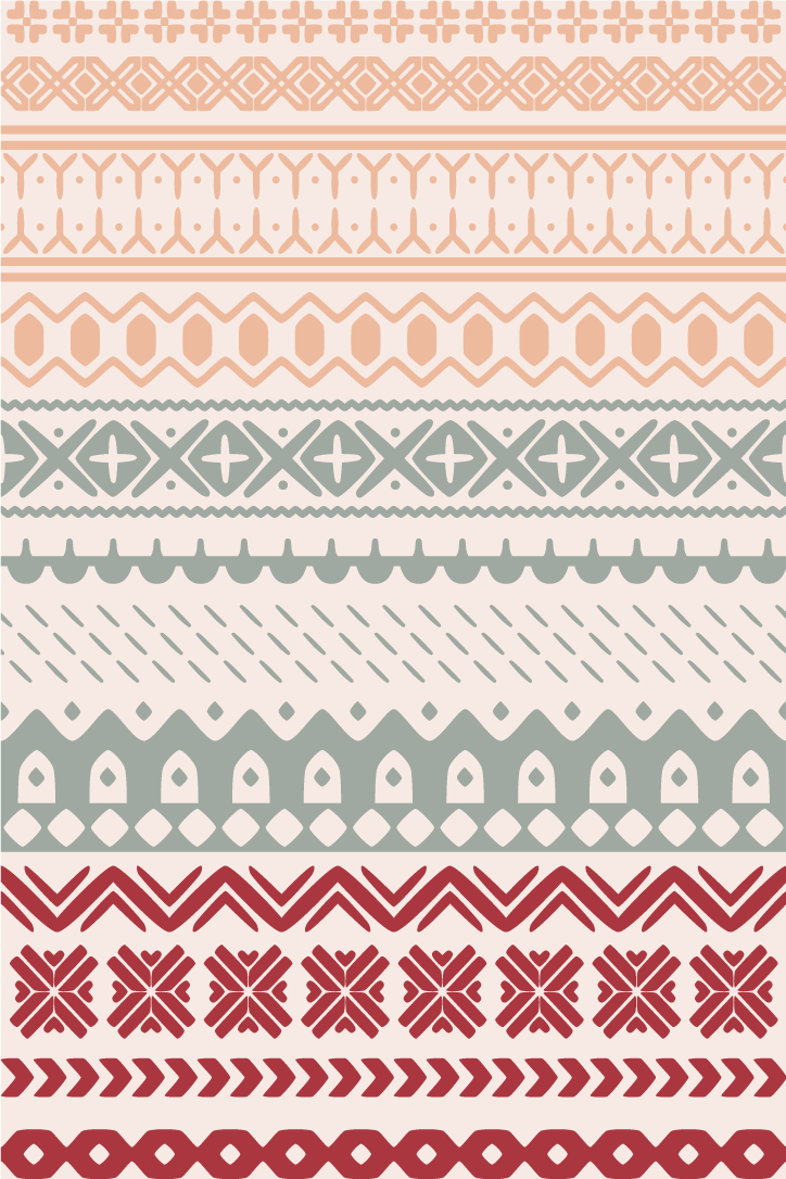 Textured vinyl rug with viking vintage pattern - TenStickers