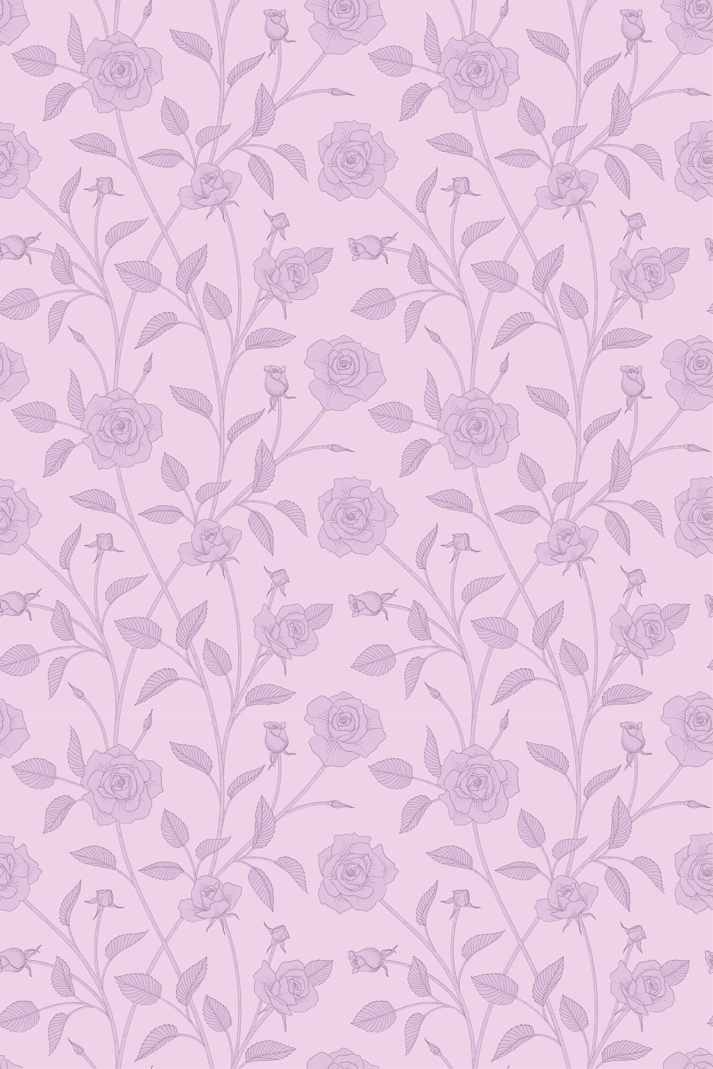Vintage vinyl rug purple floral oil painting - TenStickers