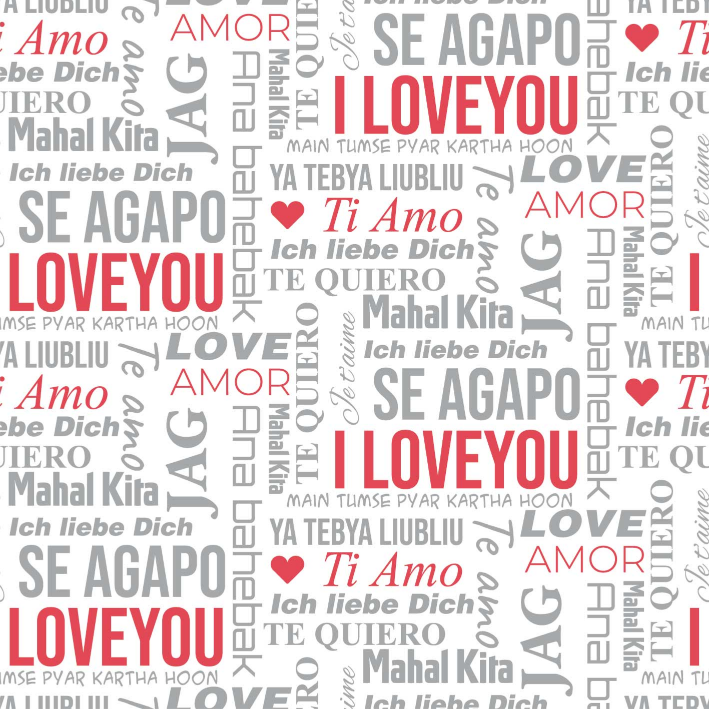 Custom vinyl rug je t'aime i love you te quiero - TenStickers