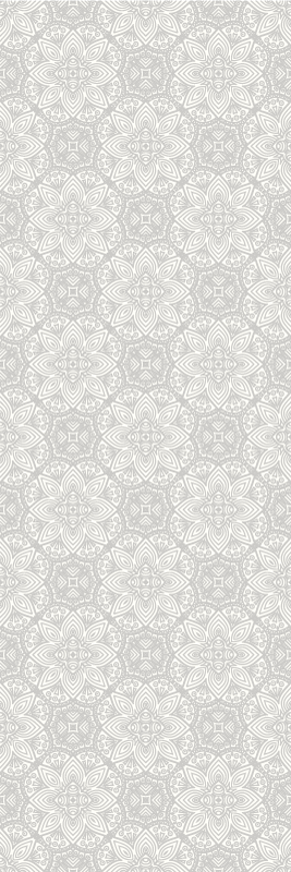Vintage vinyl rug in gray ethnic pattern design - TenStickers