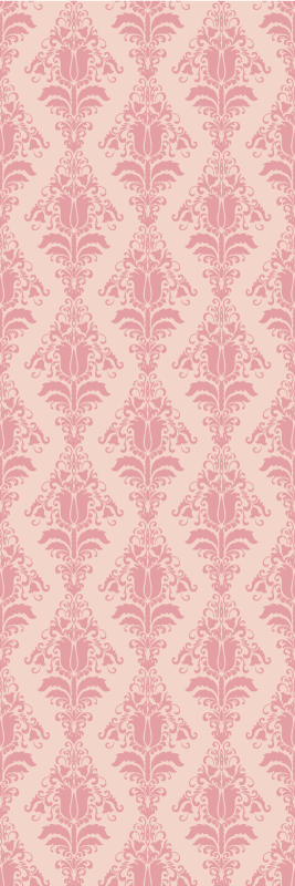 Vintage vinyl rug with french provincial pink floral design - TenStickers