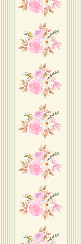 Vintage vinyl rug with french provincial stripes - TenStickers