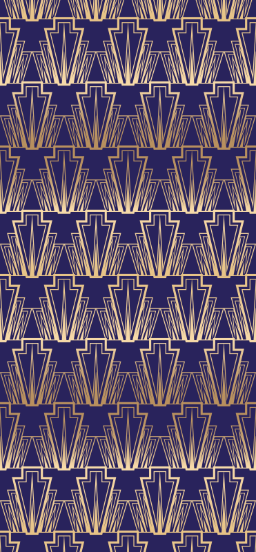 Vintage vinyl rug with gradient gold decor pattern - TenStickers