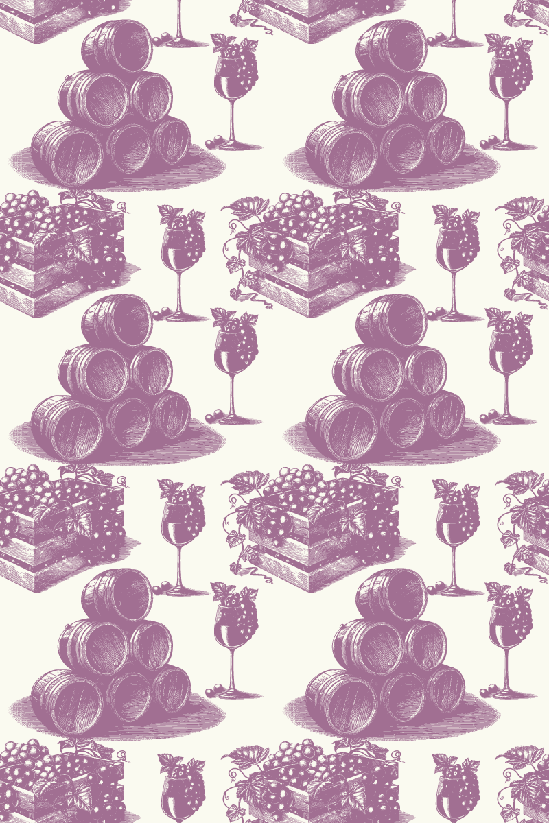 Vintage vinyl rug in violet french vintage pattern - TenStickers