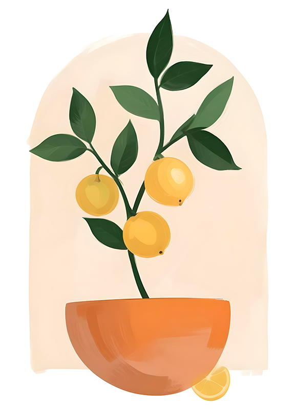 Flower vinyl rug small fruit tree - TenStickers