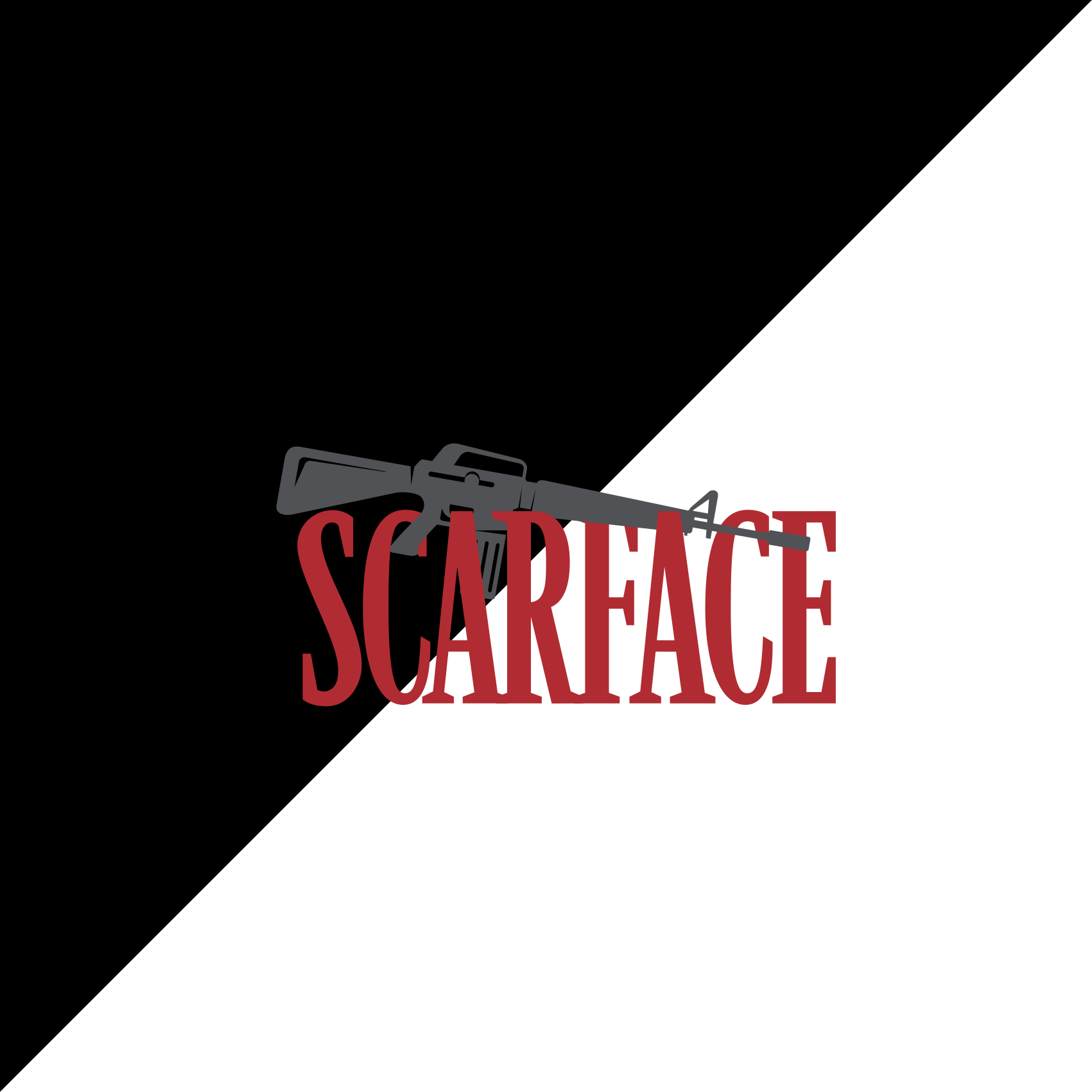 Custom vinyl rug with scarface movie image - TenStickers