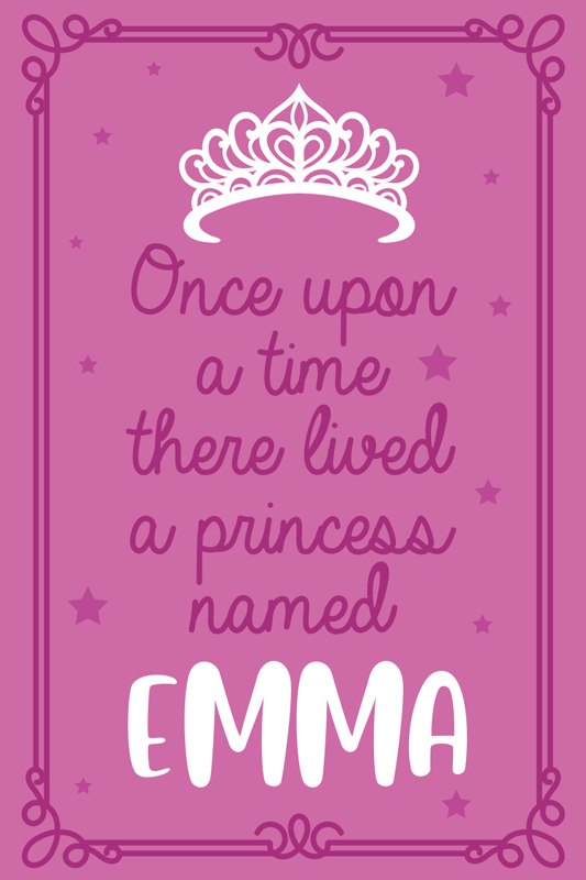 Custom vinyl rug princess personalised - TenStickers