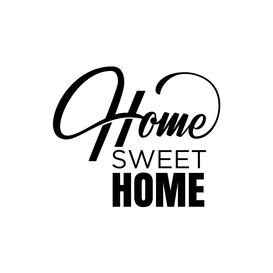 Custom vinyl rug home sweet home minimalist style 3 - TenStickers