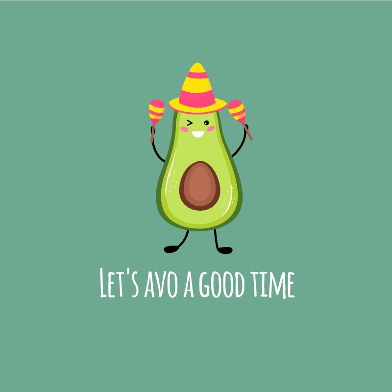 Custom vinyl rug with funny avocado quote - TenStickers