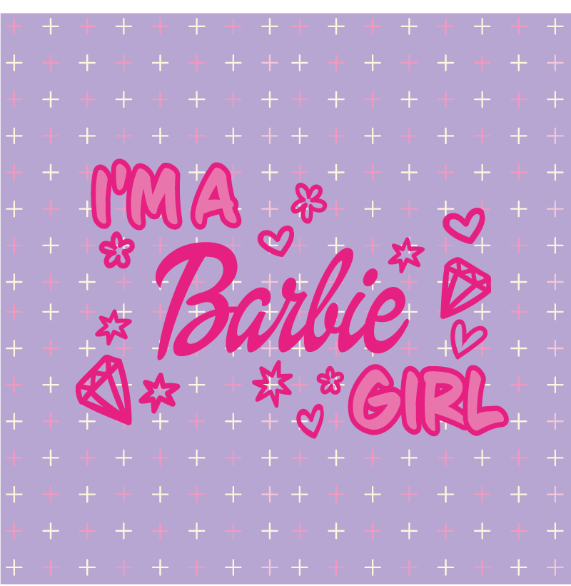 Custom vinyl rug i'm a barbie girl in a dream world - TenStickers