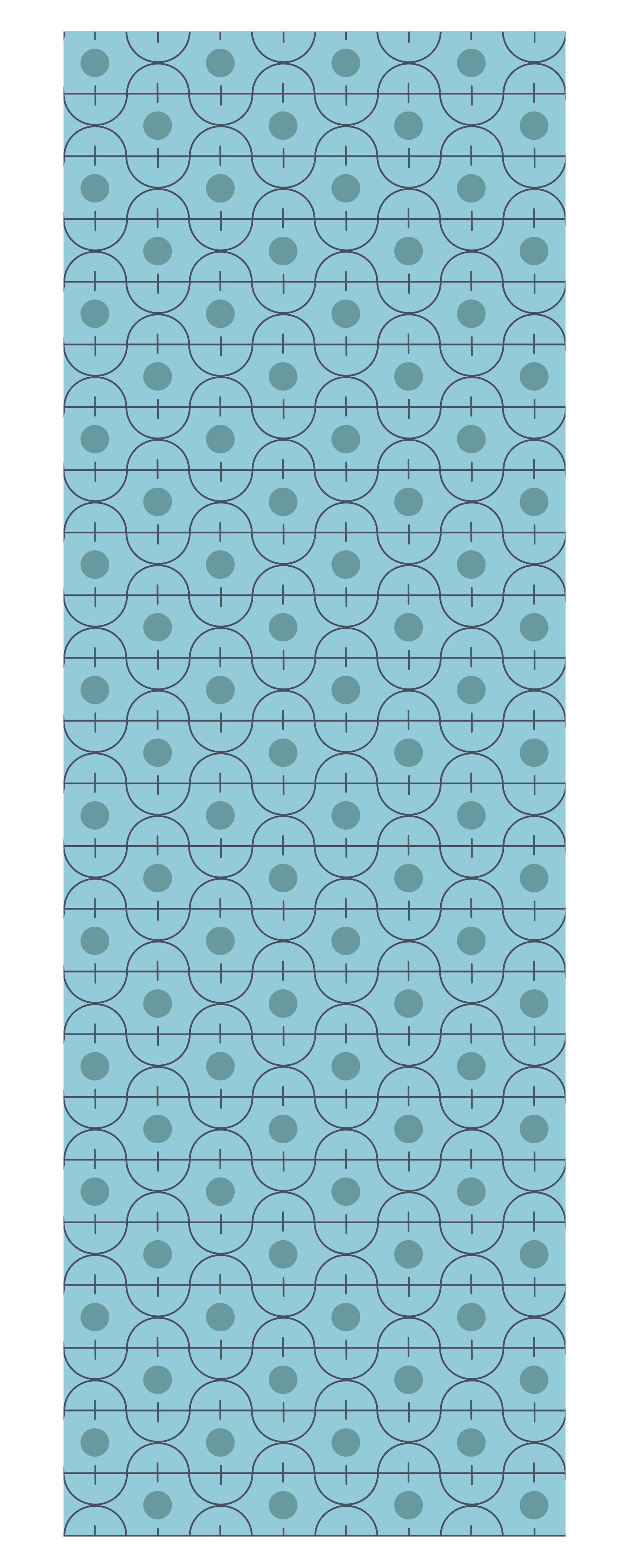 Textured vinyl rug with blue geometric pattern - TenStickers