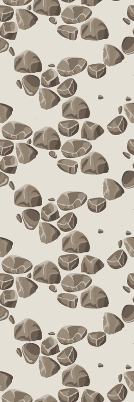 Textured vinyl rug worn look modern rustic stones - TenStickers