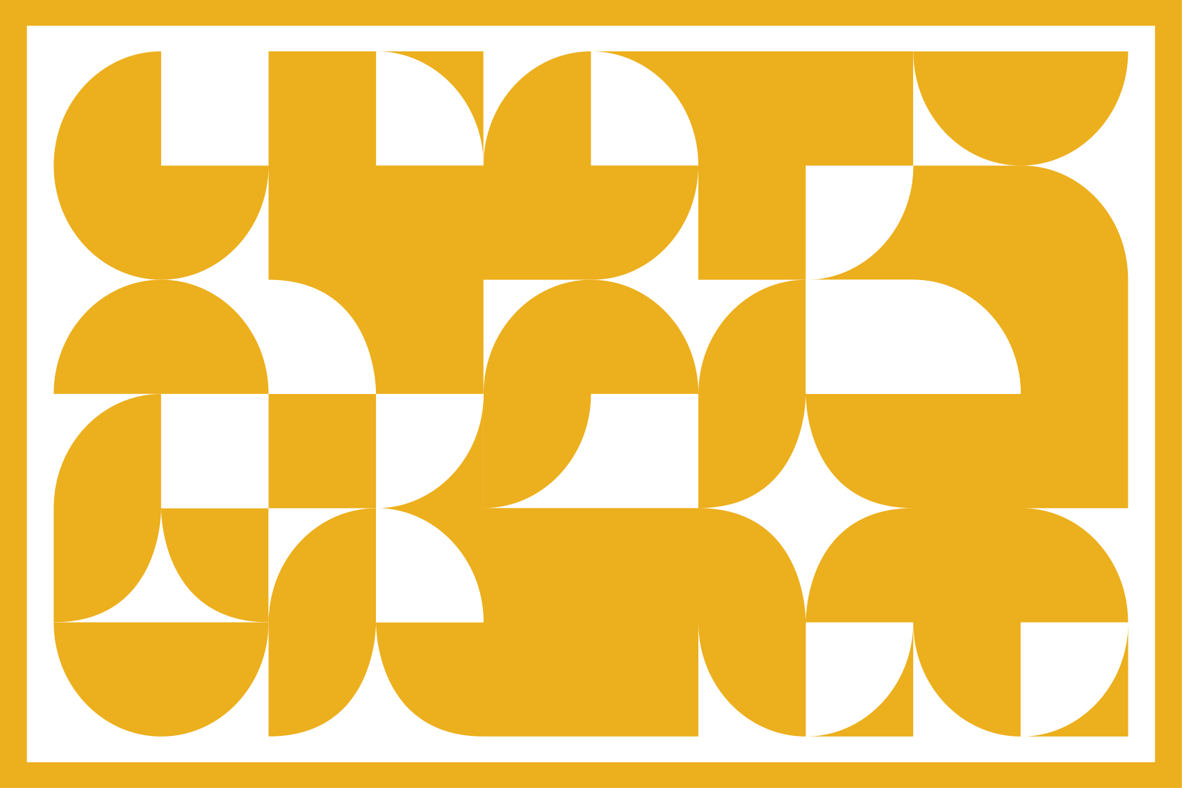 Geometric vinyl rug in yellow circle pattern - TenStickers