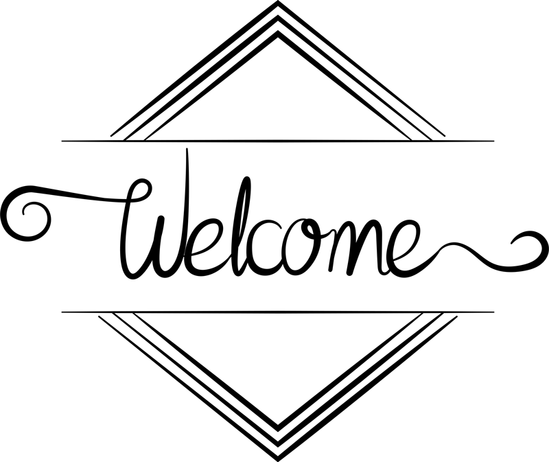 Entrance hall vinyl rug minimalist welcome - TenStickers