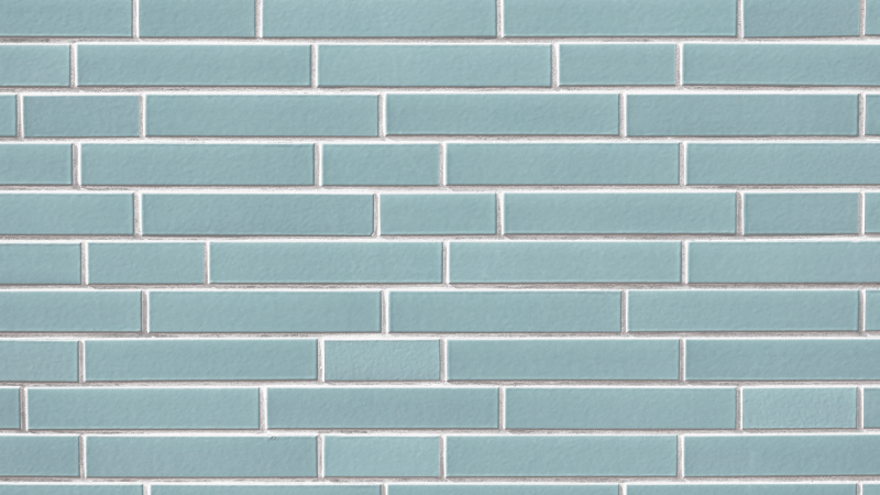 Entrance hall vinyl rug in light blue brick pattern - TenStickers