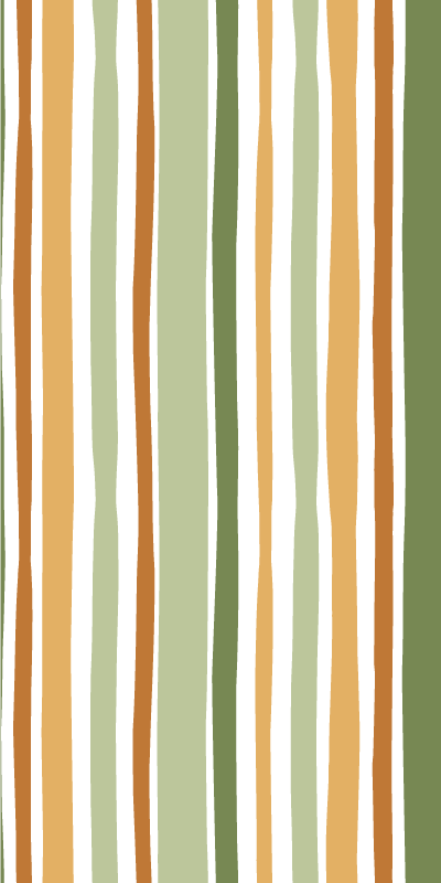 Thin green and yellow living room vinyl rug - TenStickers