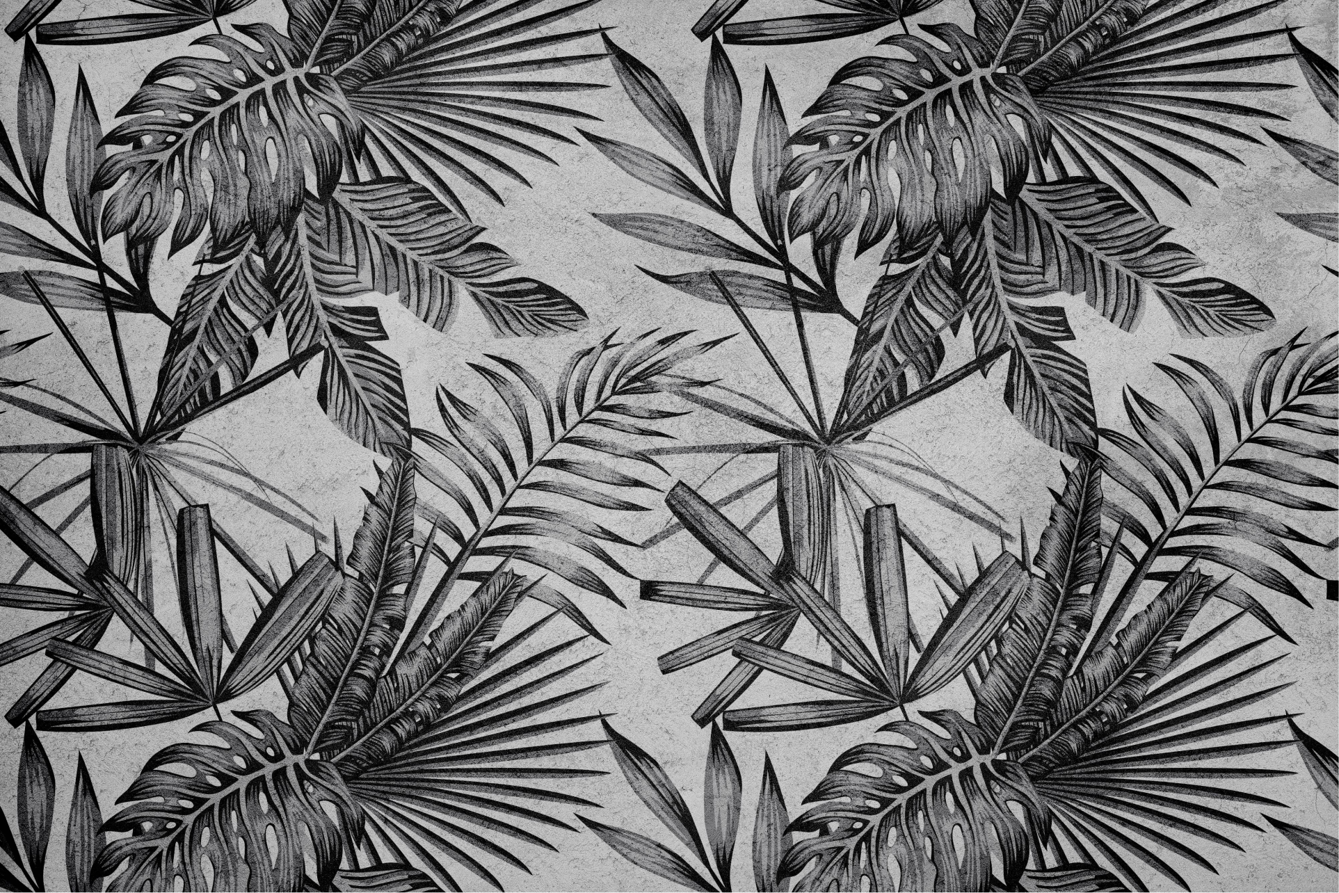 Gray vinyl rug with concrete planters - TenStickers