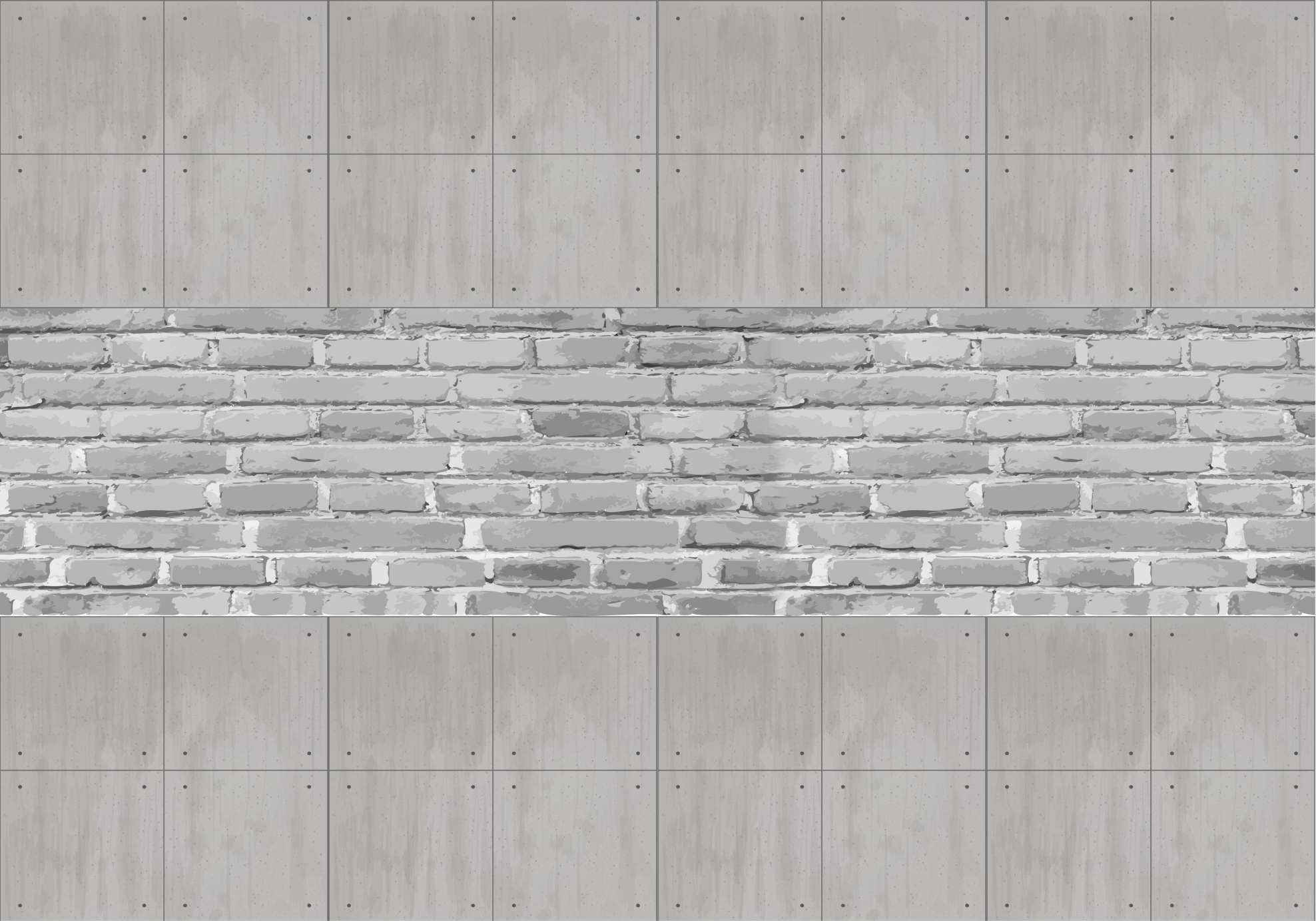 Gray vinyl rug with concrete design panels - TenStickers