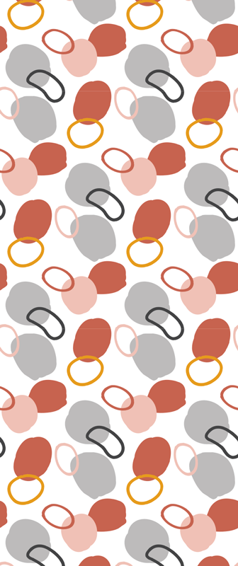 Hallway vinyl rug in abstract colorful dots - TenStickers