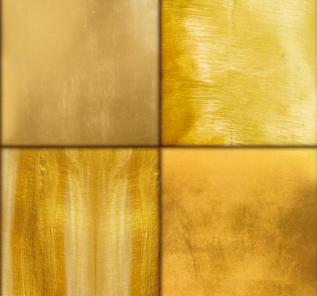 Yellow vinyl rug with golden textured surface - TenStickers