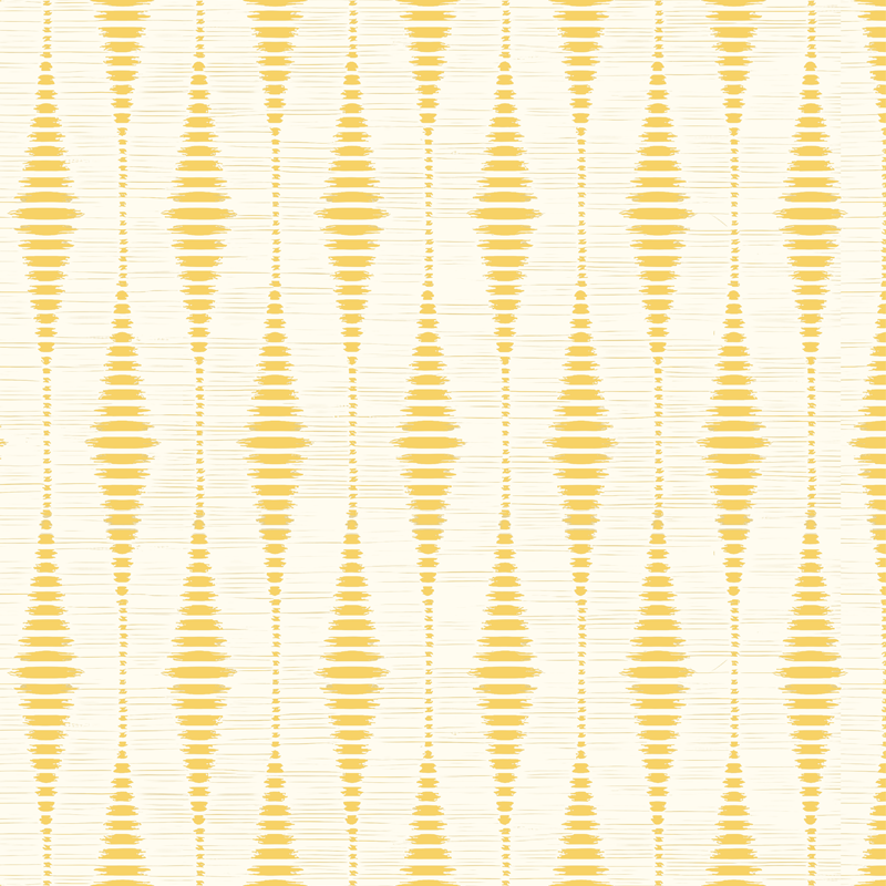 Yellow vinyl rug yellow rabaul ikat design - TenStickers