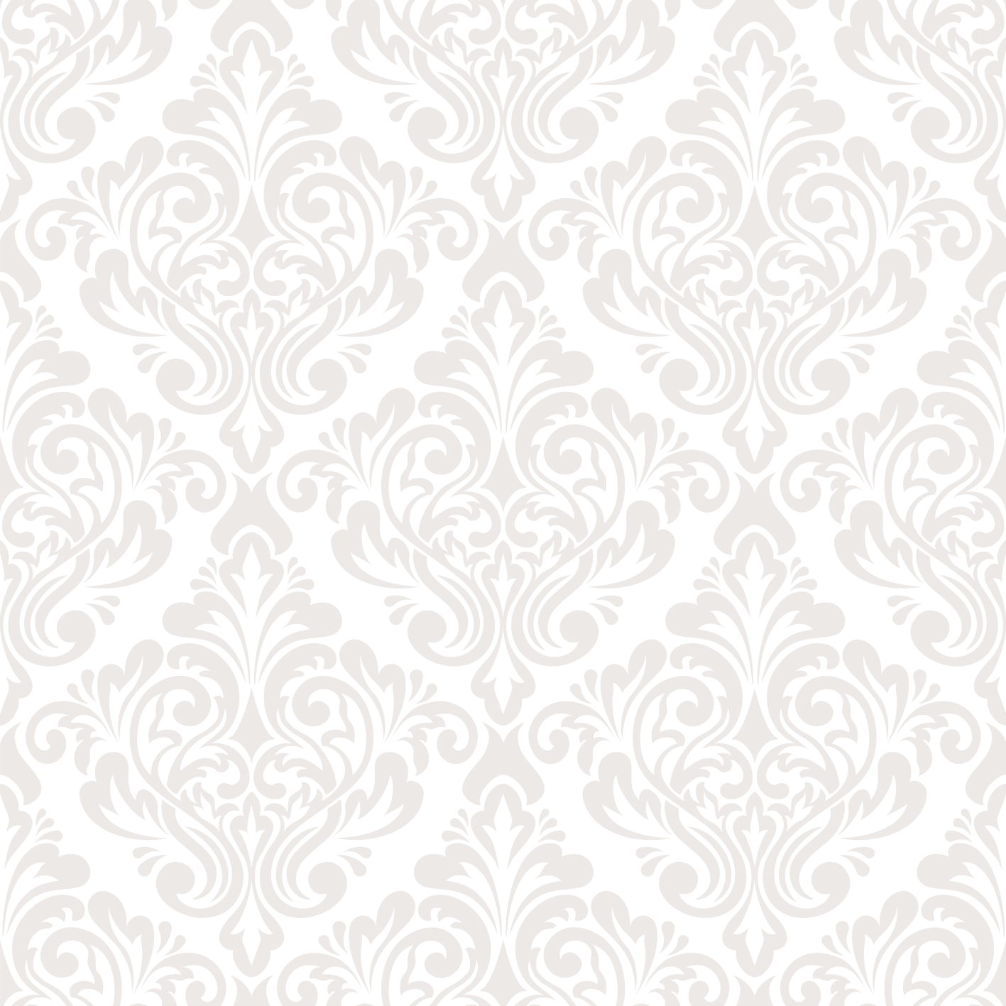 White vinyl rug in white damask pattern - TenStickers