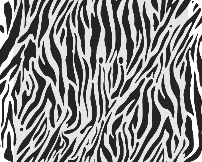 White vinyl rug with zebra pattern design - TenStickers