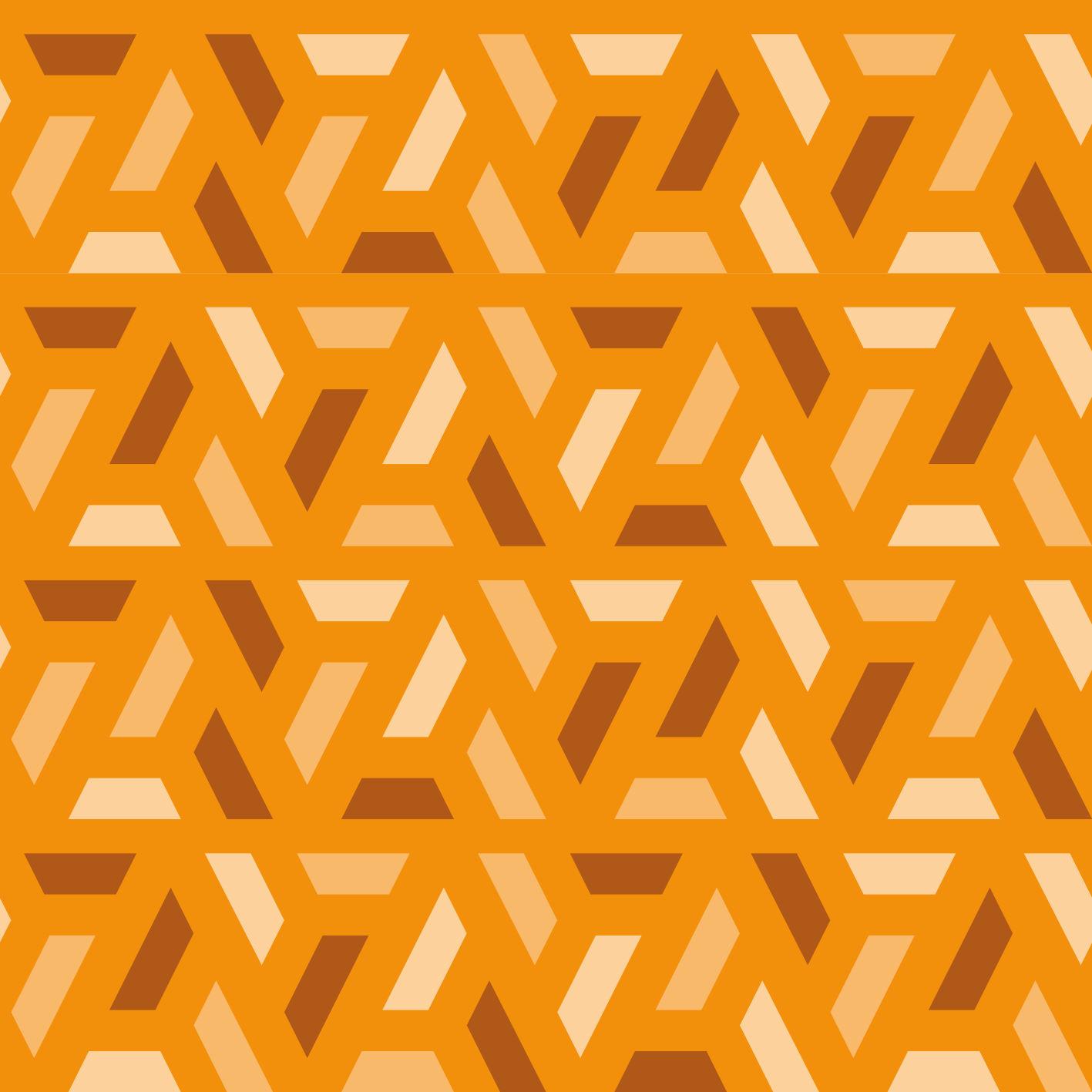 Orange vinyl rug in geometric orange hues - TenStickers