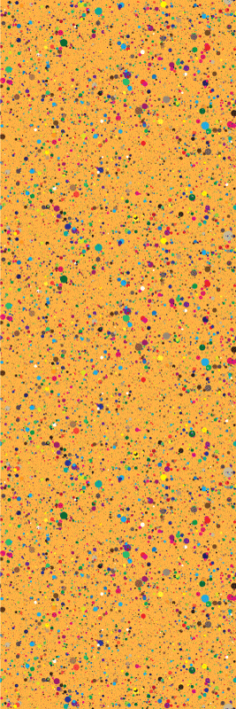 Orange vinyl rug with small color accents - TenStickers