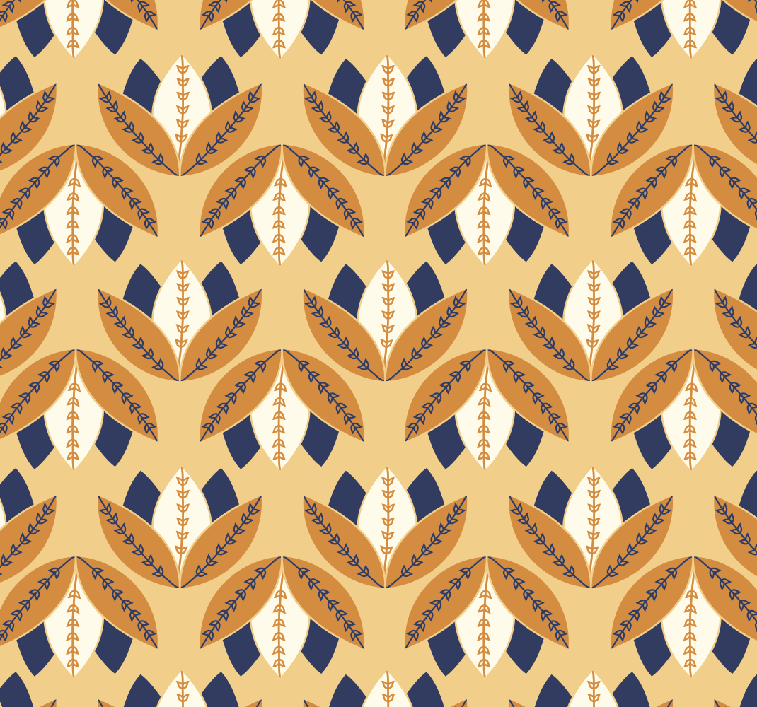 Orange vinyl rug geometric pattern design - TenStickers