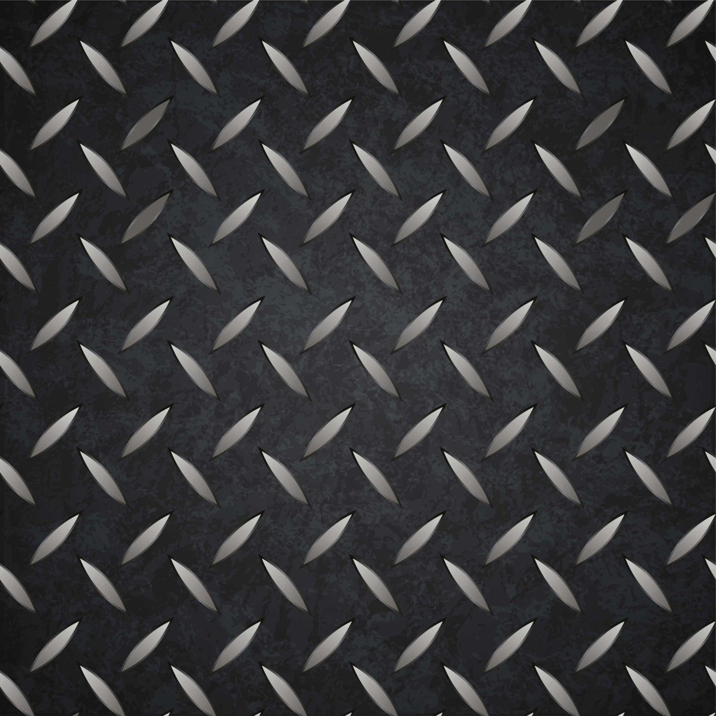 Black vinyl rug with steel design pattern - TenStickers