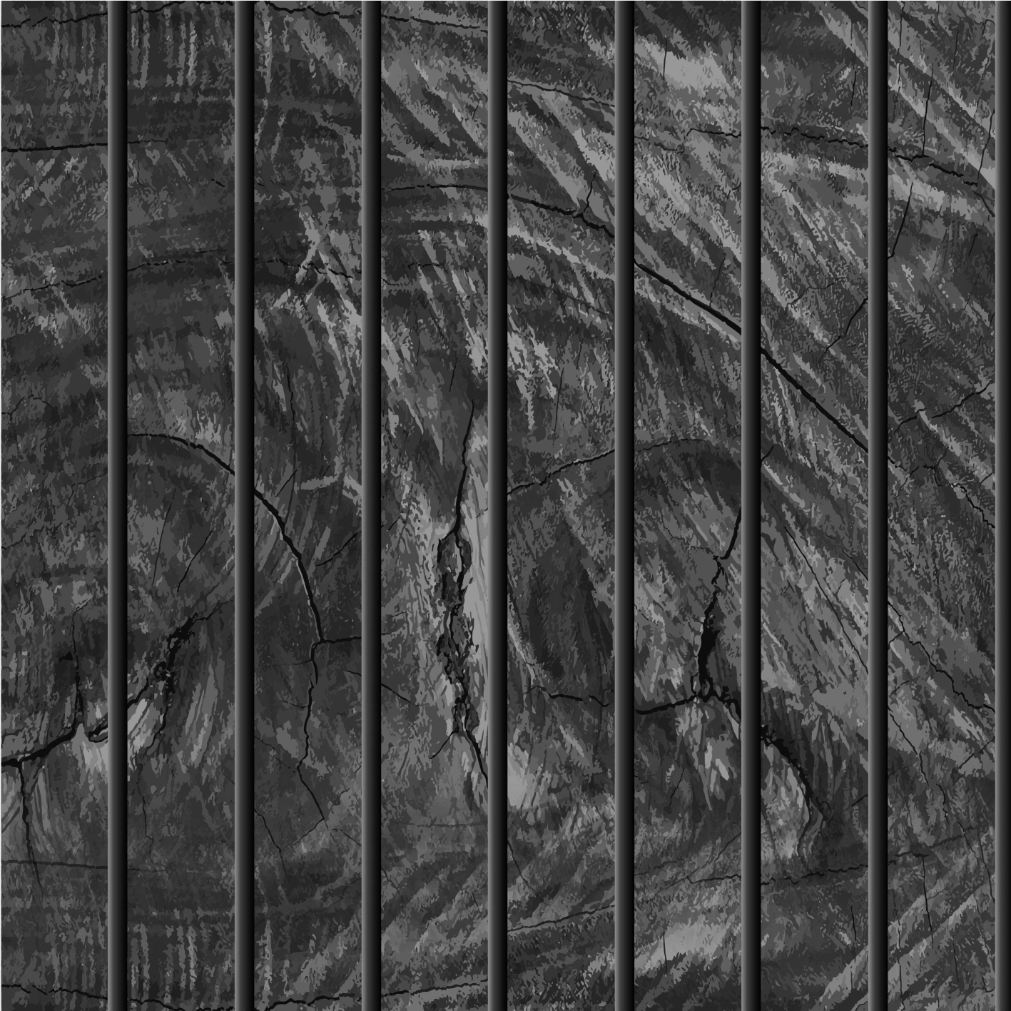 Black vinyl rug in wooden planks design - TenStickers