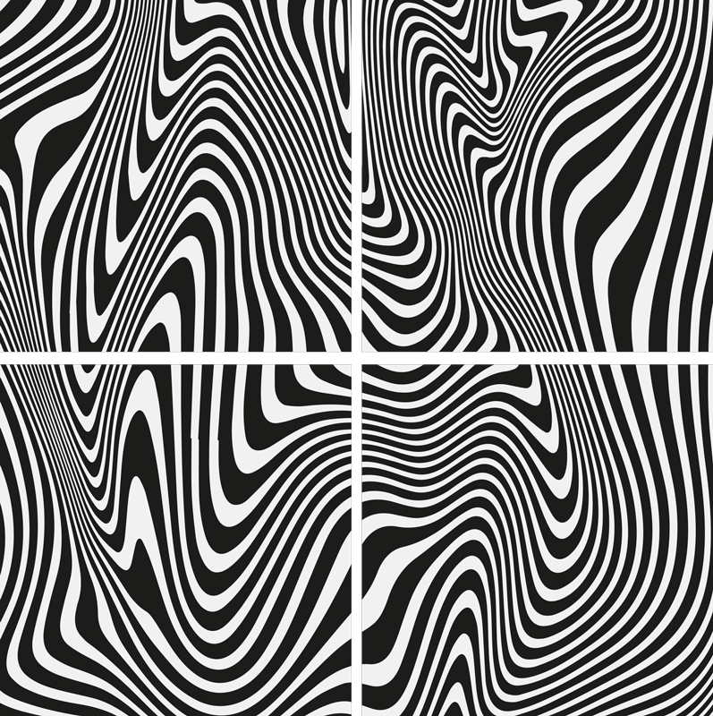 Black vinyl rug with zebra three-dimensional effect - TenStickers