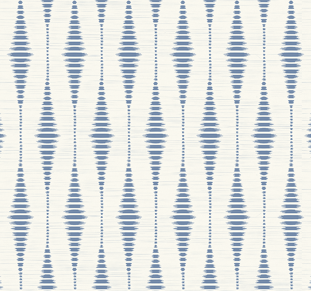 Outdoor vinyl rug in blue and beige rabaul ikat - TenStickers