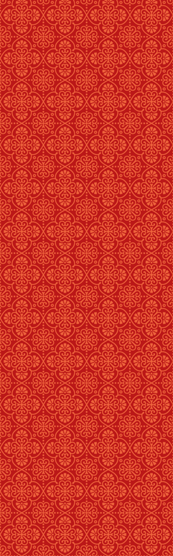Red indian pattern red vinyl rug - TenStickers