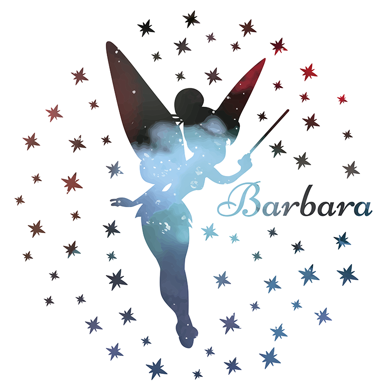 Vinyl rug Fairy with name - TenStickers